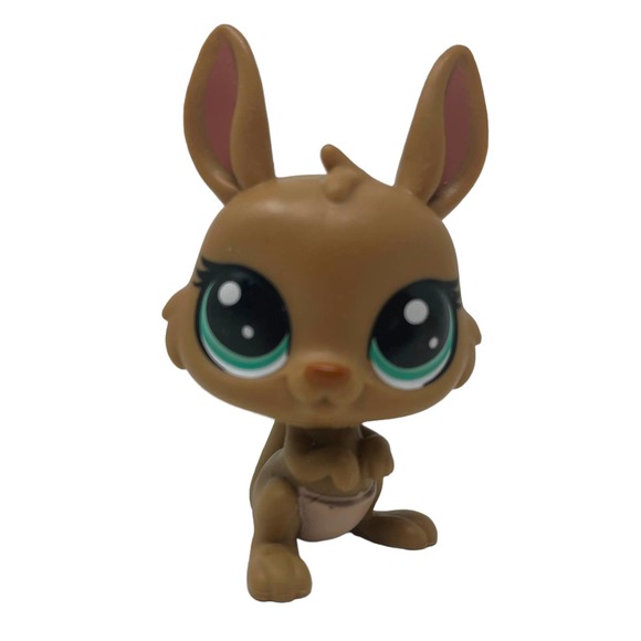 LPS Ada Kangarooney Kangaroo #1-153 Littlest Pet Shop Figure Animal Green Eyes - Picture 1 of 7